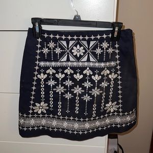 Navy blue mini skirt